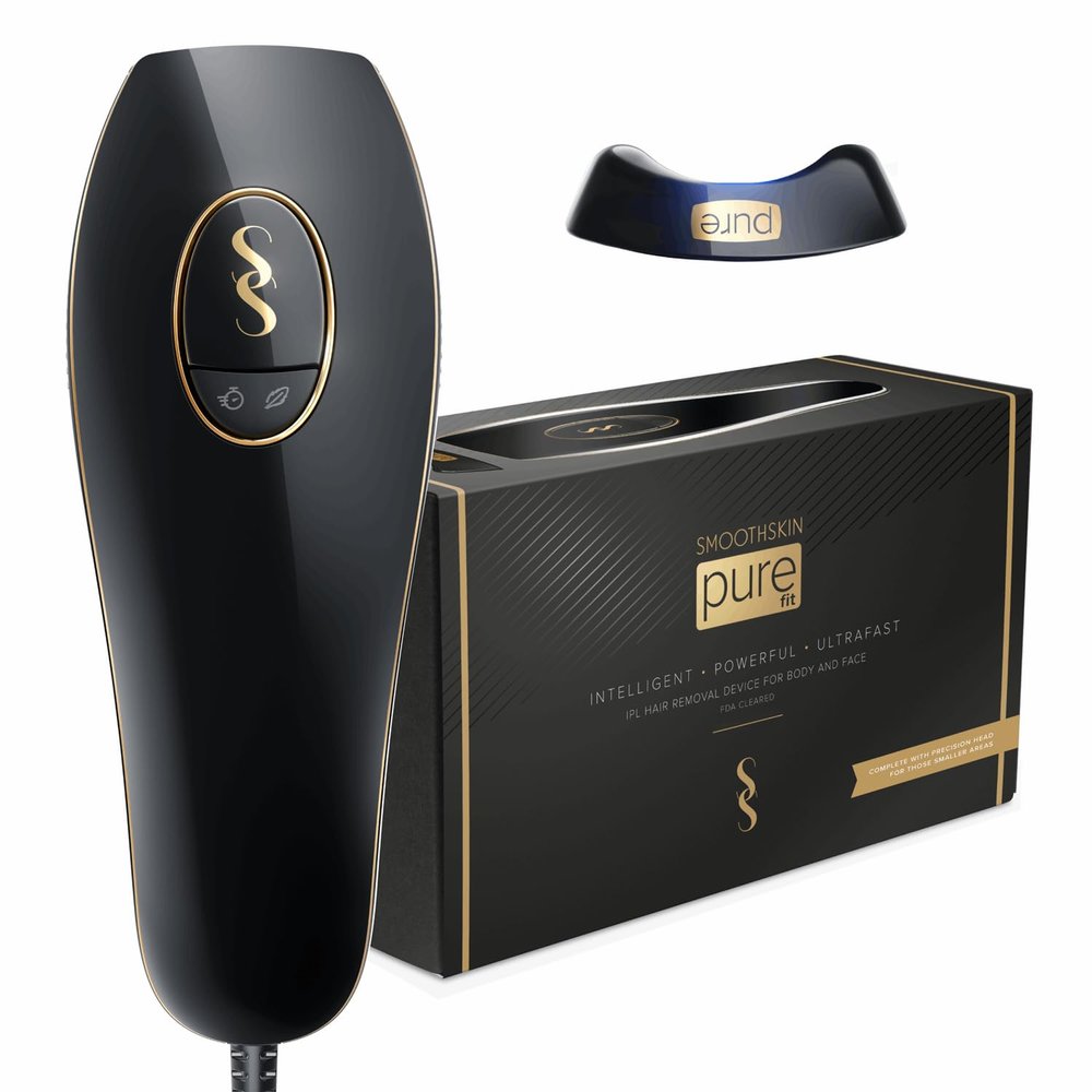 SmoothSkin Pure Fit IPL Hair Removal Device  At-Home Laser Hair Removal for Women & Men, Visible Results in 2 Weeks, Includes Precision Head, Safe for Face & Body, Long-Lasting Hair Reduction