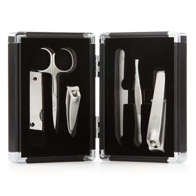 Perry Ellis Portfolio Men's 6 Pc Manicure Set, Blk, One Size