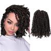 KAVSORAPI Passion Twist Hair,10 Inch Passion Twist Braiding Hair,Short Pre Looped Crochet Twist Jumbo Pre-twisted Two Strand Braids 8 Packs (4#/Light Brown) view 1