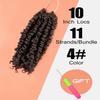 KAVSORAPI Passion Twist Hair,10 Inch Passion Twist Braiding Hair,Short Pre Looped Crochet Twist Jumbo Pre-twisted Two Strand Braids 8 Packs (4#/Light Brown) view 2