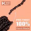 KAVSORAPI Passion Twist Hair,10 Inch Passion Twist Braiding Hair,Short Pre Looped Crochet Twist Jumbo Pre-twisted Two Strand Braids 8 Packs (4#/Light Brown) view 4