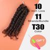KAVSORAPI Passion Twist Hair,10 Inch Passion Twist Braiding Hair,Short Pre Looped Crochet Twist Jumbo Pre-twisted Two Strand Braids 8 Packs (T30/Ombre Medium Dark Brown) view 2