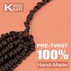 KAVSORAPI Passion Twist Hair,10 Inch Passion Twist Braiding Hair,Short Pre Looped Crochet Twist Jumbo Pre-twisted Two Strand Braids 8 Packs (T30/Ombre Medium Dark Brown) view 4