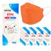 [50 Pack]HINCINK Kf94 Masks [Individually Packaged] Unisex, 4-Layer Mask, Tri-Folding Style for Adult and Older (50PCS, Orange) view 1