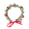 OSALADI Christmas Floral Headbands Christmas Wreath Crown Red Berry Headband Headpiece Head Wreath For Girls Women view 1