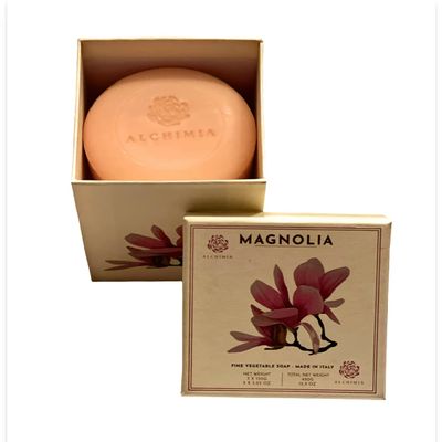 Alchimia Magnolia Luxury Boxed Vegetable Soap Set 3pc x 5.25 Oz