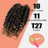 KAVSORAPI Passion Twist Hair,10 Inch Passion Twist Braiding Hair,Short Pre Looped Crochet Twist Jumbo Pre-twisted Two Strand Braids 8 Packs (T27/Ombre Honey Blonde) view 2