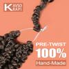 KAVSORAPI Passion Twist Hair,10 Inch Passion Twist Braiding Hair,Short Pre Looped Crochet Twist Jumbo Pre-twisted Two Strand Braids 8 Packs (T27/Ombre Honey Blonde) view 4