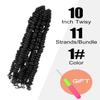 KAVSORAPI Passion Twist Hair,10 Inch Passion Twist Braiding Hair,Short Pre Looped Crochet Twist Jumbo Pre-twisted Two Strand Braids 8 Packs (1#/Jet Black) view 2