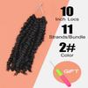 KAVSORAPI Passion Twist Hair,10 Inch Passion Twist Braiding Hair,Short Pre Looped Crochet Twist Jumbo Pre-twisted Two Strand Braids 8 Packs (2#/Off Black) view 2
