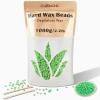 2.2LB/1000g Wax Beads, Hard Wax Beads, Hard Wax Kit for Legs, Underarm, Face, Eyebrow, Bikini, and Brazilian Hair Remover, Women and Men Hair Removal Wax Beans Include 50 Waxing Sticks By Charmonic view 1