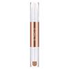 AMLESO Face Highlighters, Double-Head Highlight Contour Stick Cosmetics Shading Body 3D Face Make up 2 in 1 Highlighters for Highlight Contour Embellish Clavicle Face Shaping - White+ Light Coffee view 2