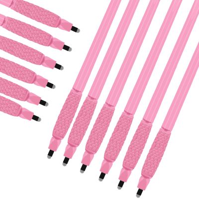 Guapa 10pcs Microblading Disposable Pen with Pigment Sponge 0.15mm U Shape 18Pins Permanent Makeup Needle Blades For Eyebrow Microblading Supplies