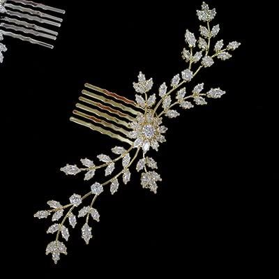 Aimee La Bride CZ Hair Comb Bride Wedding Hair Accessories Crystal Zirconia Comb Hair Clip Wedding Jewelry