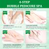 nbc BeautiLab Pedicure Kit Foot Soak Set: Bubble Salt, Sugar Scrub, Massage Mask, Massage Lotion in a Box, 4 Step Foot Spa Kit for Dry Feet,Tired Feet3 Set Green tea) view 3