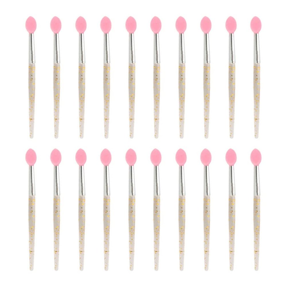 Beaupretty 20pcs Silicone Lipstick Applicator Brush Glitter Lip Brushes for Lip Balm Liquid Lipstick and Other Cosmetics Soft and Makeup Tool