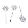 10 Pieces Antique Silver Plated Jewelry Finding Suppliers Wholesale AE4Z9X Flower Hairpin Hairclip Hair Clip view 1