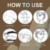 Eyebrow Stencil Kit, One Step Brow Powder Stamp Makeup with 10 Reusable Eyebrow Stencils2 Eyebrow Pen Brushes, Professional Waterproof Brow Powder Stamp (Dark Brown) view 2