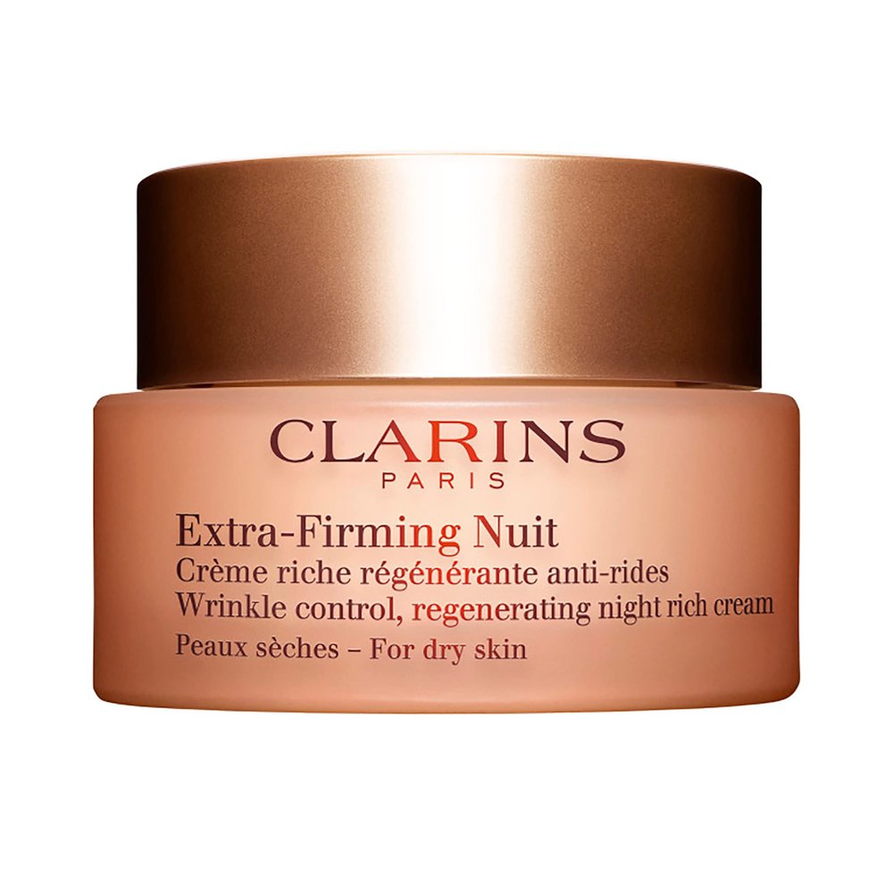 Clarins Extra-Firming Night Cream | Anti-Aging Moisturizer | In Just 2 Weeks, Skin Appears Visibly Regenerated, Firmer and Tighter* | Evens Skin Tone | Nourishes and Soothes | Dry Skin Type | 1.6 Oz