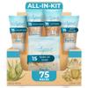 Aqua Organics Hotel Soaps & Toiletries Bulk Set | 1-Shoppe Amenities Kit | 1oz Shampoo & Conditioner, Body Wash, Lotion, 1oz Bar Soap | Travel Size | 75 Pieces view 1