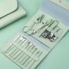 16-Piece Manicure Set Nail Clippers Stainless Steel Manicure Kit - Portable Travel Grooming Kit - Facial, Cuticle and Nail Care Earwax Removal view 2
