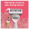 joy Razors for Women, 1 Handle, 8 Razor Blade Refills, Pink, Lubrastrip to Help Avoid Skin Irritation view 3