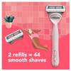 joy Razors for Women, 1 Handle, 8 Razor Blade Refills, Pink, Lubrastrip to Help Avoid Skin Irritation view 4