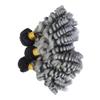 Cloud Hair Dark Roots Silver Grey Color Hair Weaves 3Bundles Ombre Two Tone Color 1B Grey Funmi Curly Hair Extensions Double Wefted 300G (10"12"14") view 2