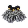 Cloud Hair Dark Roots Silver Grey Color Hair Weaves 3Bundles Ombre Two Tone Color 1B Grey Funmi Curly Hair Extensions Double Wefted 300G (10"12"14") view 3