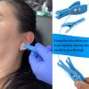 Body Piercing Clamps Tool - Usiriy 25PCS Disposable Triangle Body Piercing Needle Slot Forcep Clamp Piercing Clip Puncture Hemostatic Forceps Ear Nose Lip Navel Piercing Supplies Blue Plier (Triangle) view 3