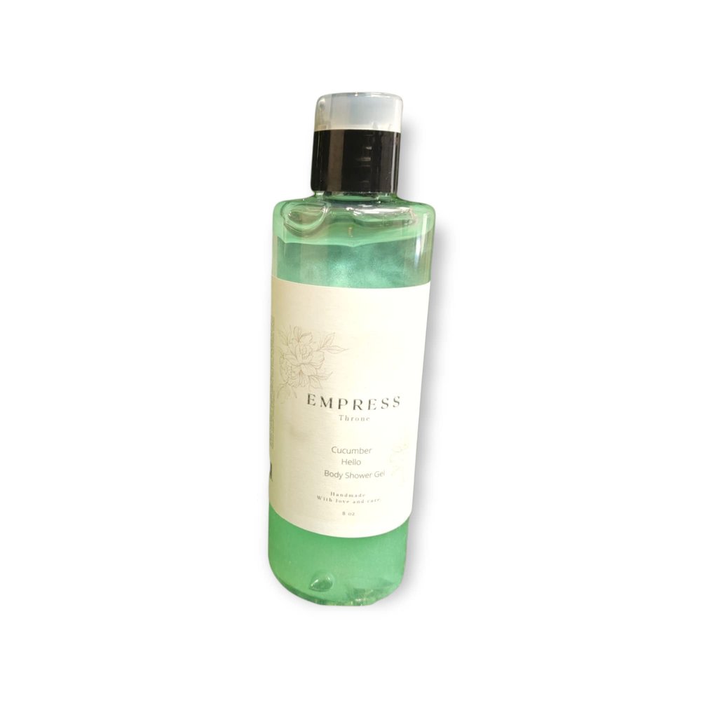 Yoni & Body Shower Gel- Cucumber Hello, by Empress Throne Green 8 Ounce