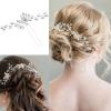 62 Pieces Wedding Bridal Hair Pins Hair Accessories Pearl Flower Bride Hair Pins Rhinestone Crystal Twisters Spiral Coil U Shape Bobby Pin for Women Girls Brides Bridesmaids Wedding Party view 4
