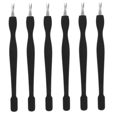 6pcs Dead Skin Push Nail Salon Supply Manicure Tools Pedicure Cutical Nippers Pusher Sponge Eyeshadow Applicator Cleaning Scraper Cuticle Pusher Xunxum Utensils Gel Pen Plastic Abs