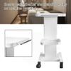 Beauty Equipment Cart, Salon Rolling Trolley Cart, Instrument Organizer with 4 Wheels Cart Stand for Hair Stylist Hairdresser Salon, White view 2