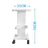 Beauty Equipment Cart, Salon Rolling Trolley Cart, Instrument Organizer with 4 Wheels Cart Stand for Hair Stylist Hairdresser Salon, White view 3