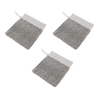 Beaupretty 3pcs Linen Bath Gloves for Exfoliating Foaming Soap Practical Wash Gloves for Face Body and Promoting Healthy Skin and Circulation