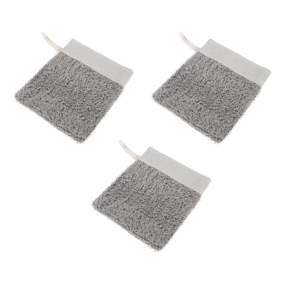 Beaupretty 3pcs Linen Bath Gloves for Exfoliating Foaming Soap Practical Wash Gloves for Face Body and Promoting Healthy Skin and Circulation