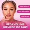 Eyesy Lash 500 Promade Fans - Volume Premade Lash Fans for Eyelash Extensions Pointy Base Handmade Loose Pre Made Eyelashes Middle Stem Soft and Lightweight (8D 0.05 D 14mm) view 2