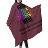 Custom Haircut Cape Professional Salon Apron Customized Text Photo Logo,Maroon view 2