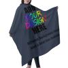 AMOU Customized Barber Cape, Custom with Image Text Salon Haircut Capes,Navy Blue view 2