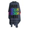 AMOU Customized Barber Cape, Custom with Image Text Salon Haircut Capes,Navy Blue view 3