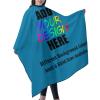 AMOU Customized Barber Cape, Custom with Image Text Salon Haircut Capes,Sapphire Blue view 2