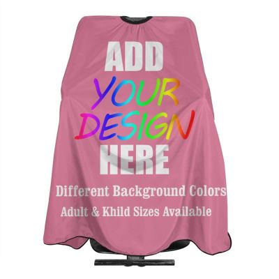 AMOU Customized Barber Cape, Personalized with Image Logo Salon Haircut Capes,Azalea