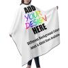 AMOU Customized Barber Cape, Personalized with Image Logo Salon Haircut Capes,White view 2