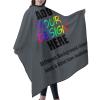 AMOU Customized Barber Cape, Custom with Image Text Salon Haircut Capes,Dark Heather view 2