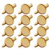 12pcs 3.5cm Metal Alligator Hair Clips with Cabochon Setting Tray Hair Clips with Blank Round Tray Base Alligator Hair Clips Blank Hairgrip Base Trays for DIY Hair Accessories Making, Golden view 1