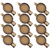 12pcs 3.5cm Metal Alligator Hair Clips with Cabochon Setting Tray Hair Clips with Blank Round Tray Base Alligator Hair Clips Blank Hairgrip Base Trays for DIY Hair Accessories Making, Antique Bronze view 1
