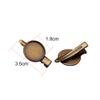 12pcs 3.5cm Metal Alligator Hair Clips with Cabochon Setting Tray Hair Clips with Blank Round Tray Base Alligator Hair Clips Blank Hairgrip Base Trays for DIY Hair Accessories Making, Antique Bronze view 3