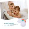 3pcs Rainbow Bath Sponge Shower Face Scrubbers Body Cleaner Sponge Natural Dish Natural Sea Baby Esponjas para El Cushion Child Pu Modeling view 4