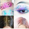 GL-Turelifes Body Glitter Gel, Easy to Apply&Remove 50ml Mermaid Sequins Chunky Glitter for Body Face Hair, Festival Glitter Halloween Costume Makeup Long Lasting Sparkling (Blue Purple) view 3